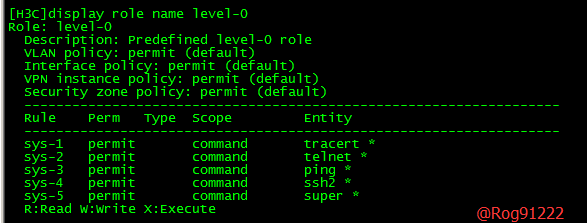 H3C MSR路由器v7 AAA本地用户权限笔记_user-role_04