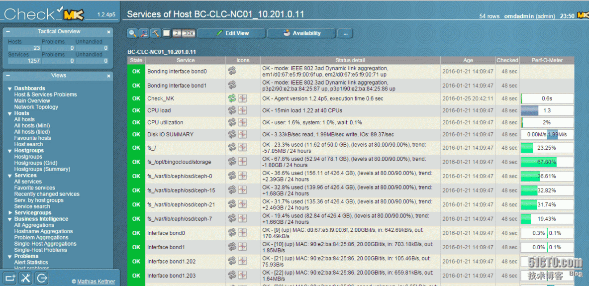 1、OMD安装(check mk+nagios+...) ，版本：RHEL7+OMD1.2.4p5_OMD check_mk nagios 