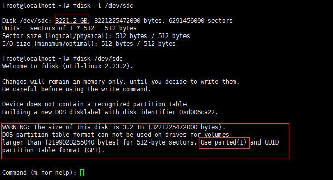 浅谈在Linux中磁盘超出2T的管理方式_Linux_05