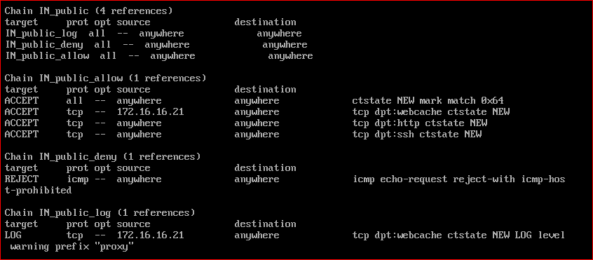 linux7防火墙firewall的说明及相关配置注释