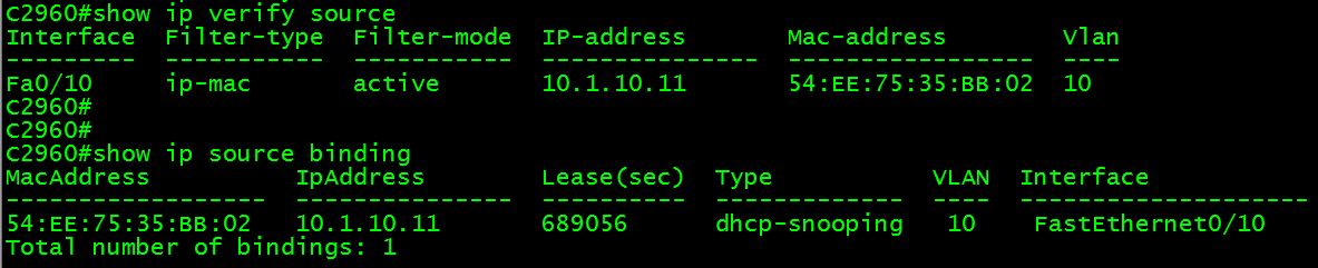 交换安全三宝（DHCP Snooping+IPSG+DAI）简单实验_DHCP Snooping_08