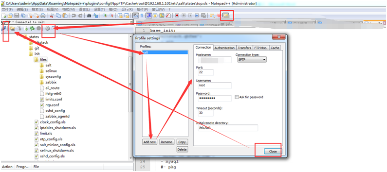 小技巧-使用notepad++实时编辑salt配置文件_配置文件