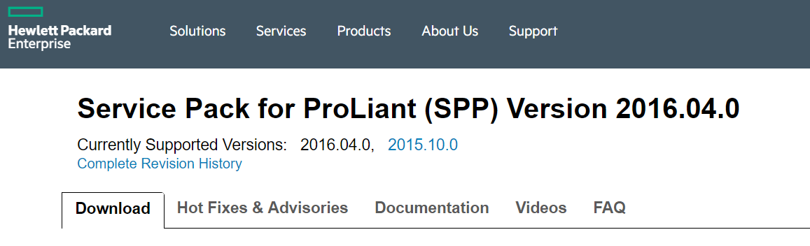 免费下载HP Service Pack for ProLiant (SPP)_用户