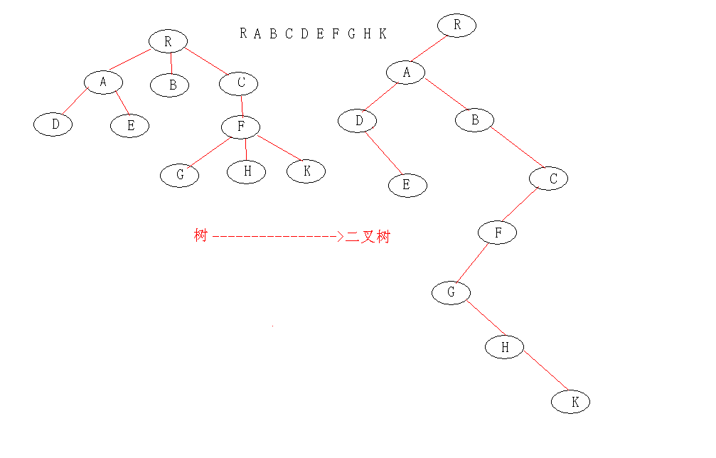 树 森林与二叉树的转换_树