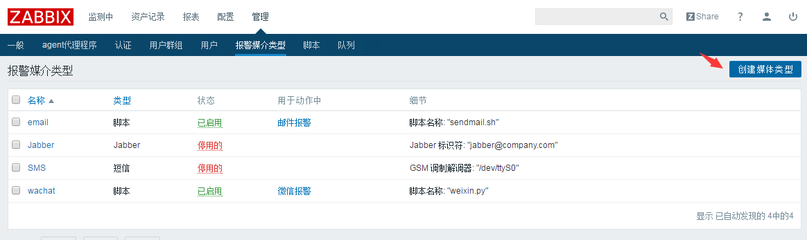 zabbix3.0微信邮件报警_报警_12