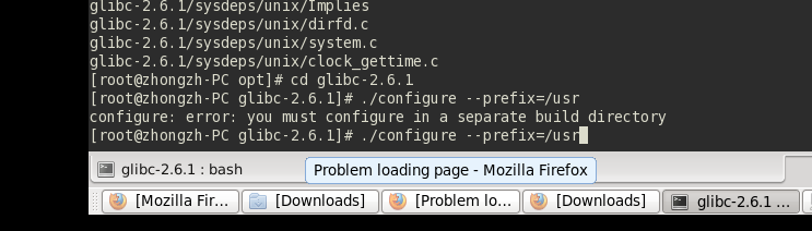 glibc安装错误error: you must configure in a separate build directory_local