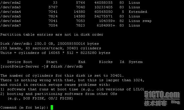 Linux下添加新硬盘,分区及挂载_空间_02