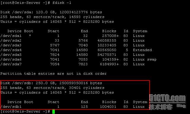 Linux下添加新硬盘,分区及挂载 _挂载 _08