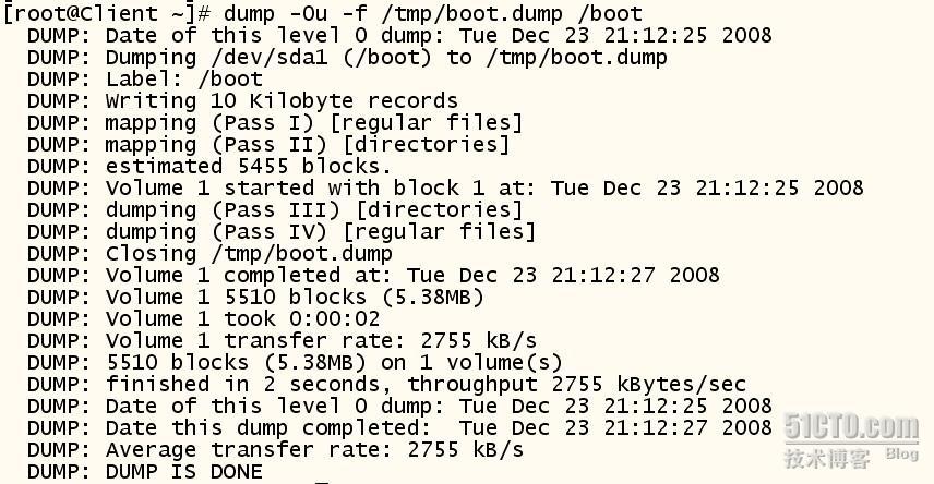 利用dump和restore实现Linux的备份和还原_还原