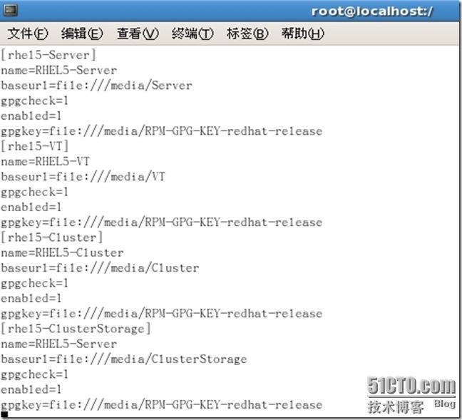 RHEL5.3中配置本地yum详解包括RHEL5.1（from RHEL5 DVD）_详解_03