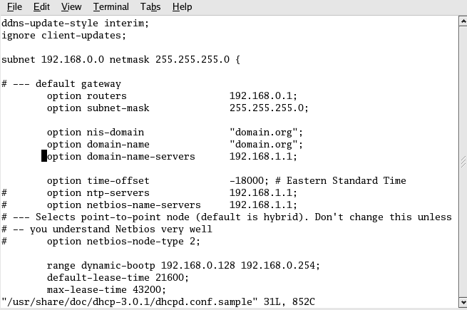 linux 下的DHCP 安装 配置_linux_08