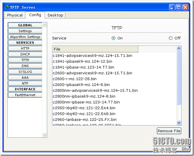 图解Cisco Packet Tracert之利用TFTP来升级路由器的IOS_拓扑图_03