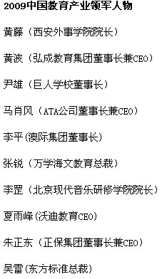 2009中国教育年度人物、教育产业价值榜公布_生活_07