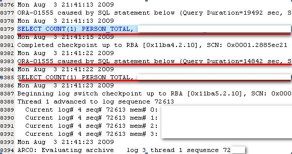 关于Oracle ORA-01555快照过旧的错误_ora-_04