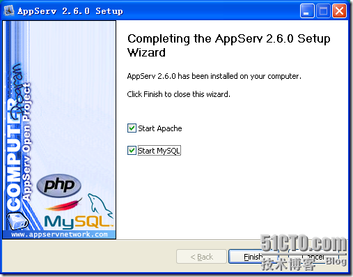 在Windows下应用AppServ(2.6.0)安装PHP开发环境_应用_08