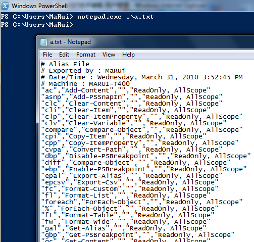 【探索PowerShell 】【三】PowerShell下使用Aliases_Powershell alias_04