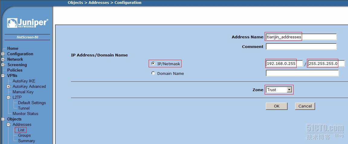 公司×××访问建立之一JuniperNS50实现远程×××(Only L2TP User)_L2TP_04