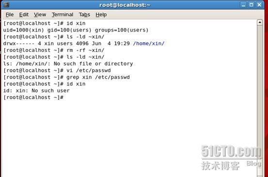 Linux中手动创建与删除用户帐号_添加删除用户帐号_05