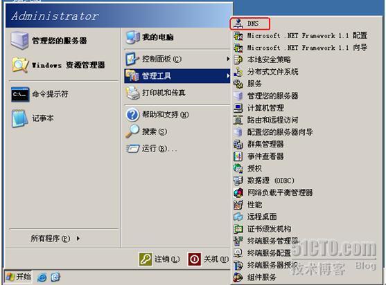 Windows server 2003 关于DNS的配置以及区域复制测试.._职场_02