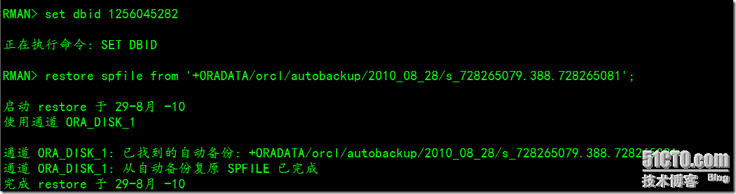 丢失oracle参数文件，数据文件以及控制文件，只有rman备份的恢复_数据文件_03