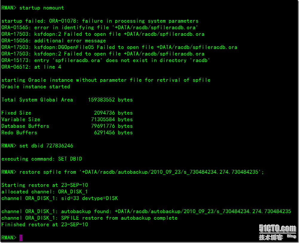 Oracle RAC环境中测试备份与恢复_环境_13