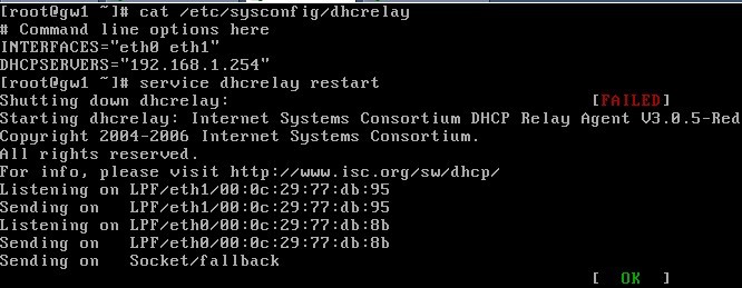 redhat5中架设DHCP服务器与DHCP中继_架设_09