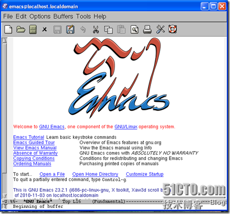 在CentOS5.4上安装Emacs_XFree86