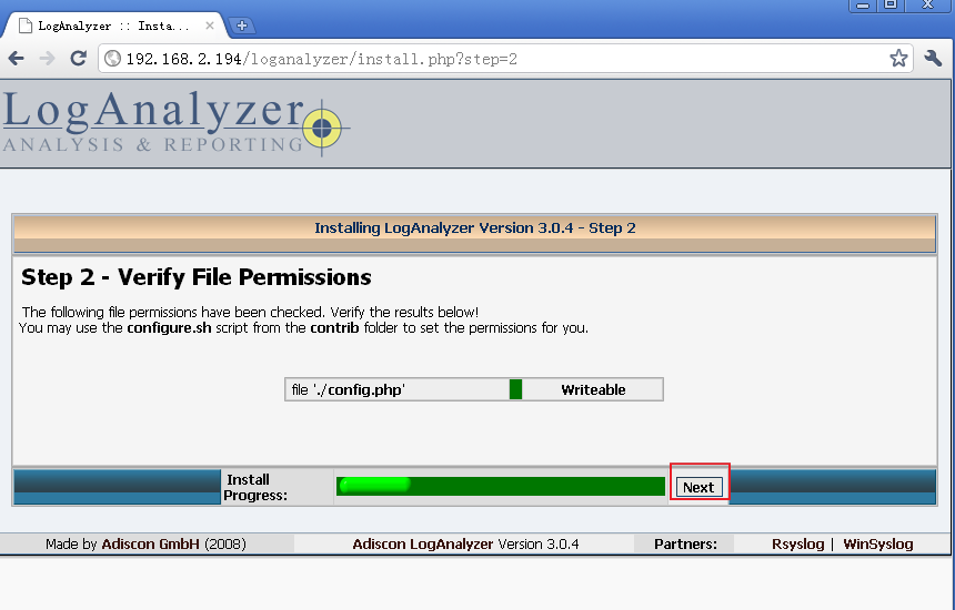 RHEL5.4部署中央日志服务器之rsyslog+loganalyzer_RHEL5.4部署中央日志服务器_03