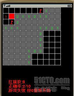 JAVA游戏编程之二----j2me MIDlet 手机游戏入门开发--扫雷（2）-不含线程_手机游戏