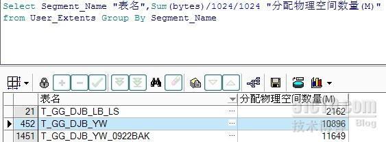【查询Oracle表实际物理使用大小】_表物理分配大小_02