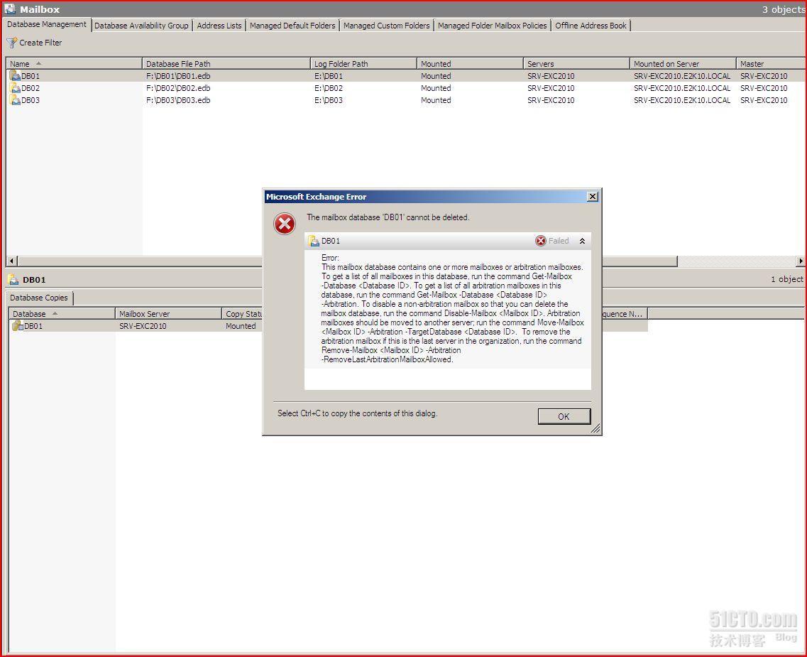 Exchange 2010 无法删除第一个mailbox_Exchange_02