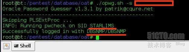 BackTrack 4 OAT软件包检测ORACLE服务器安全性!_oracle_04