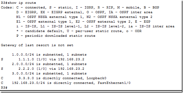 CCNA 实验三 3.2 1 静态路由_路由_11