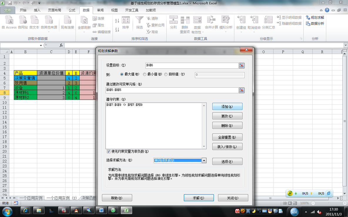 基于线性规划的生产管理及应用——存货分析管理模型_领域_02