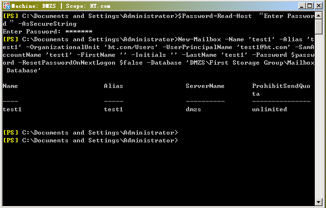 在Exchange2007中，如何批量建立用户邮箱_exchange_03