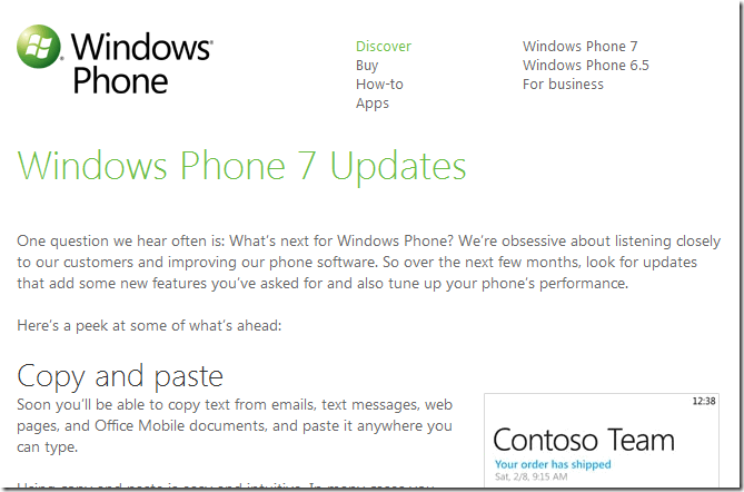 CES2011: Windows Phone 7 一月更新官方页面现身,新特性预览_Windows 8