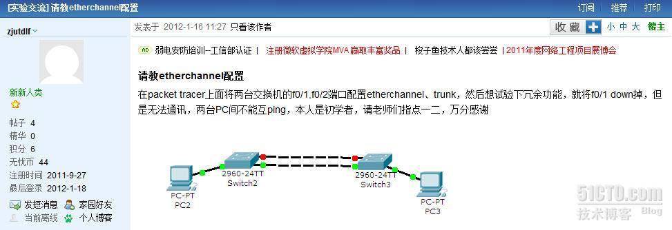 春节前的最后一个实验 -- Etherchannel_休闲