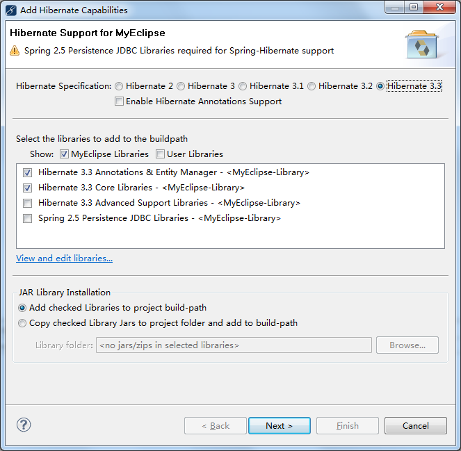 Struts2.0 + Spring2.5 + Hibernate3.3开发环境的配置（1）_职场_04