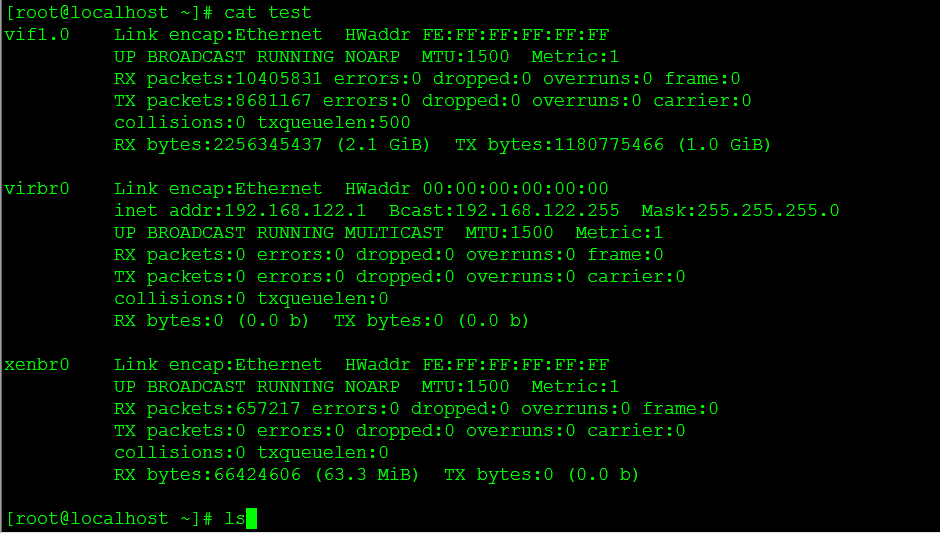 ifconfig输出网口和ip_休闲