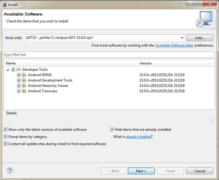 离线安装Eclipse的Android ADT开发插件_Eclipse_05