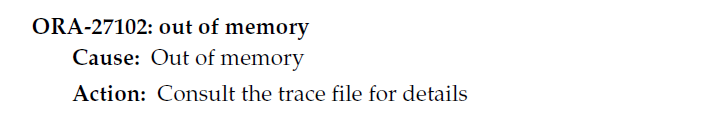 Oracle  ora-27102 错误_内存