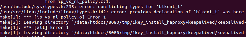 /usr/include/sys/types.h:235: error conflicting type for 'blkcnt_t'_错误