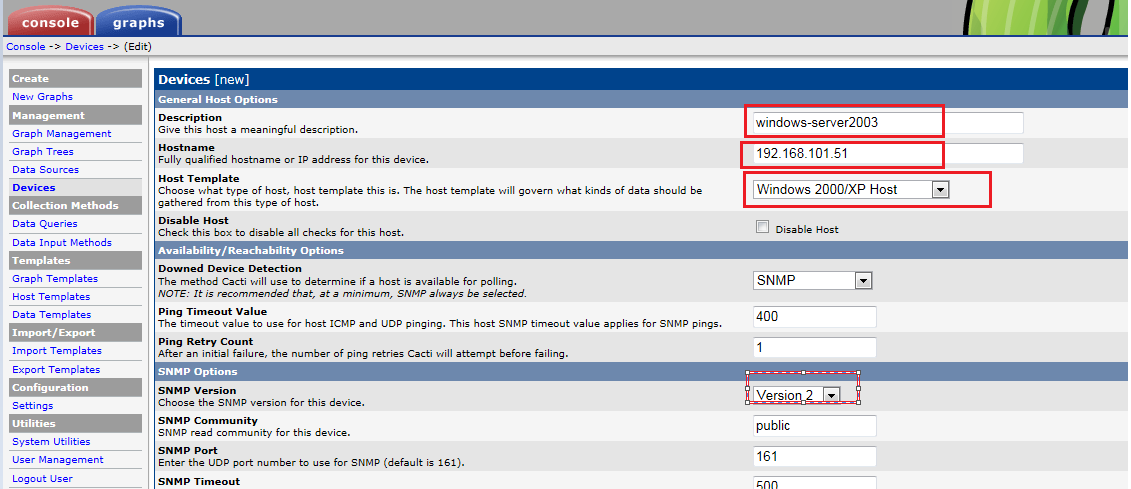 linux下Cacti网络监控之监控windows  server  2003 _windows server 2003_04