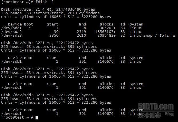 Linux下用mdadm命令创建软raid5_mdadm_03