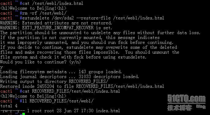 简述linux 下文件恢复工具extundelete_恢复工具extundelete