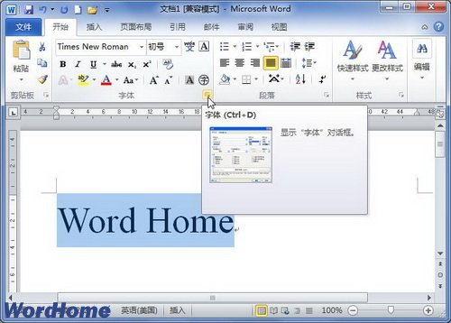 在Word2010文档中设置和显示隐藏文字_功能区