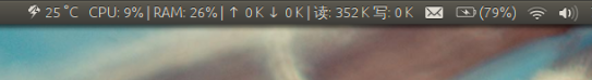 ubuntu在顶部面板显示系统负载、流量，磁盘I/O_ubuntu_03