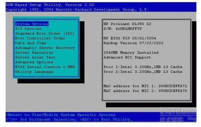 ProLiant服务器开机自检查的画面_HP 服务器 开机自检_05
