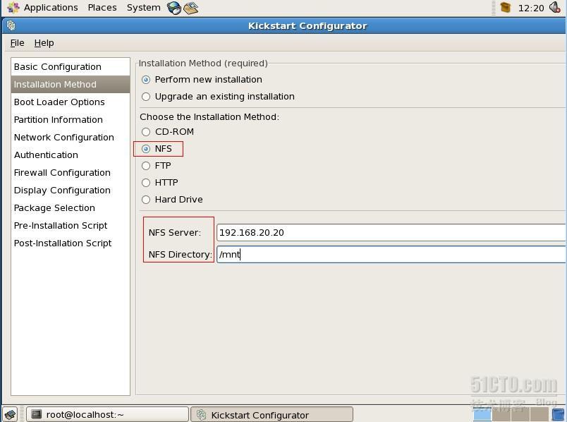 PXE+KickStart+DHCP+NFS无人值守linux安装_PXE+KICKSTART_03