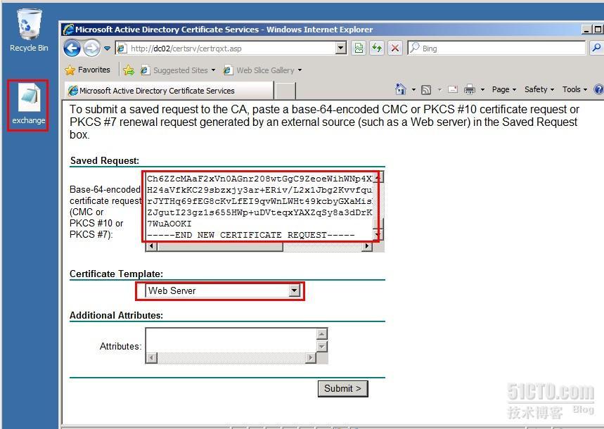 Exchange2010部署---CAS证书申请及安装_Exchange2010_14